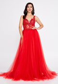 Sleeveless Maxi Tulle A - Line Regular Prom Dress aln1559 - Prom Dress - Istanbul Fashion Center