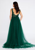 Sleeveless Maxi Tulle A - Line Regular Prom Dress aln1559 - Prom Dress - Istanbul Fashion Center