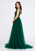 Sleeveless Maxi Tulle A - Line Regular Prom Dress aln1559 - Prom Dress - Istanbul Fashion Center