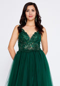 Sleeveless Maxi Tulle A - Line Regular Prom Dress aln1559 - Prom Dress - Istanbul Fashion Center