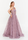 Sleeveless Maxi Lace A - Line Regular Prom Dress aln1530 - Prom Dress - Istanbul Fashion Center