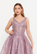 Sleeveless Maxi Lace A - Line Regular Prom Dress aln1530 - Prom Dress - Istanbul Fashion Center