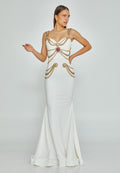 Sleeveless Maxi Crepe Mermaid Regular Wedding Guest Dress mtn2286 - Wedding Guest Dress - Istanbul Fashion Center