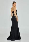 Sleeveless Maxi Crepe Mermaid Regular Wedding Guest Dress mtn2286 - Wedding Guest Dress - Istanbul Fashion Center