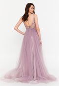 Sleeveless Maxi Tulle A - Line Regular Prom Dress aln1559 - Prom Dress - Istanbul Fashion Center