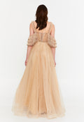 Off Shoulder Maxi Tulle A - Line Regular Prom Dress aln1571 - Prom Dress - Istanbul Fashion Center