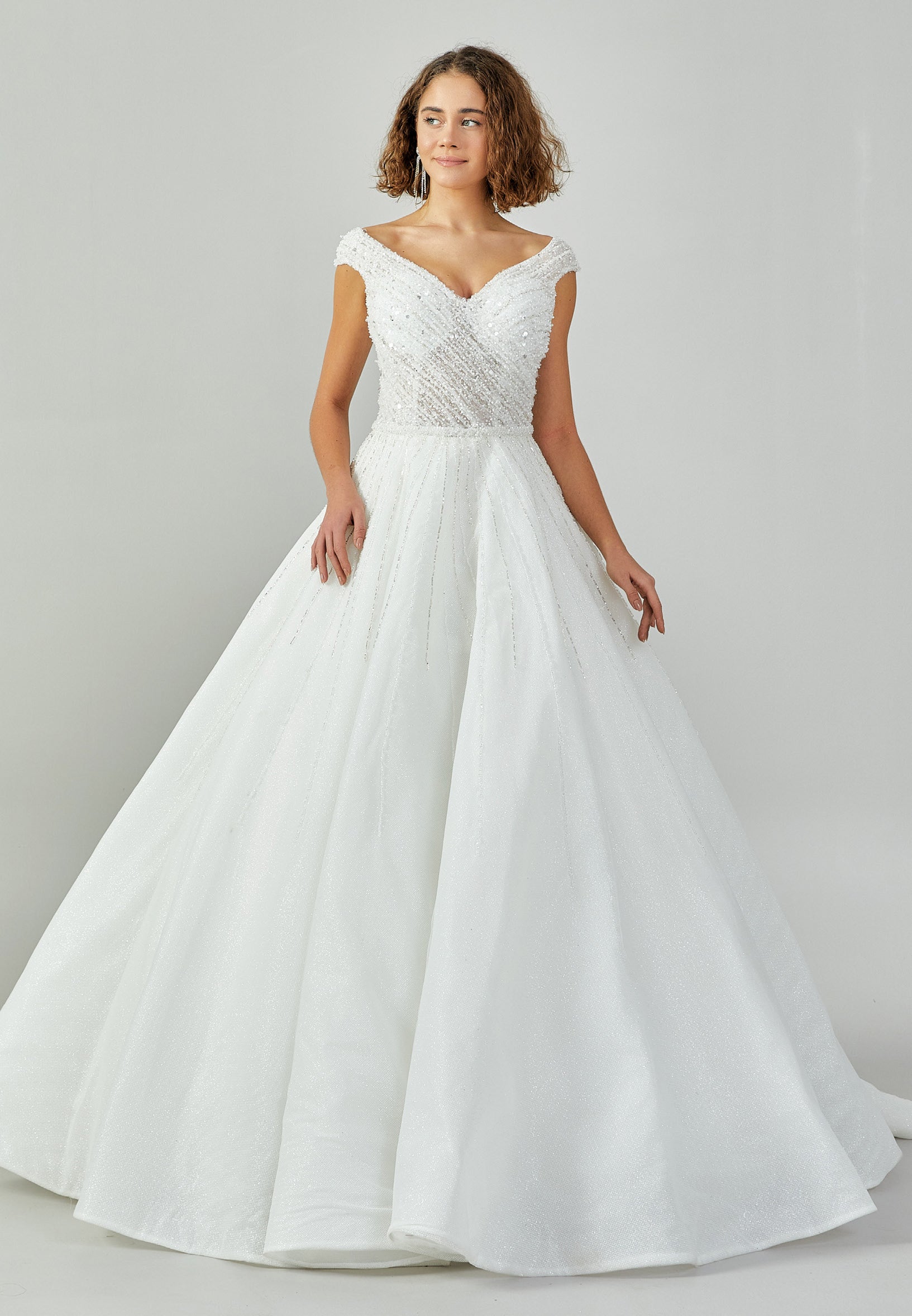 Sleeveless Maxi Tulle Regular Wedding Dress abbrabia - Wedding Dress - Istanbul Fashion Center