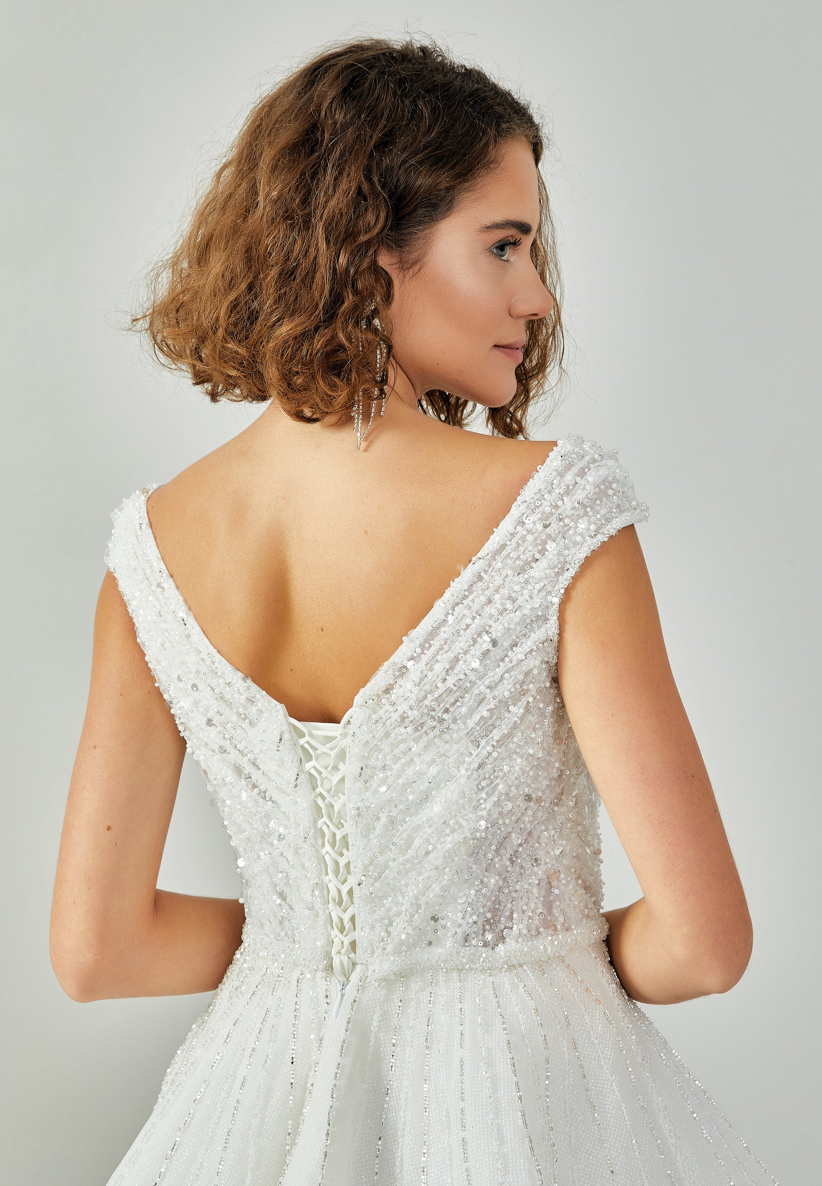 Sleeveless Maxi Tulle Regular Wedding Dress abbrabia - Wedding Dress - Istanbul Fashion Center