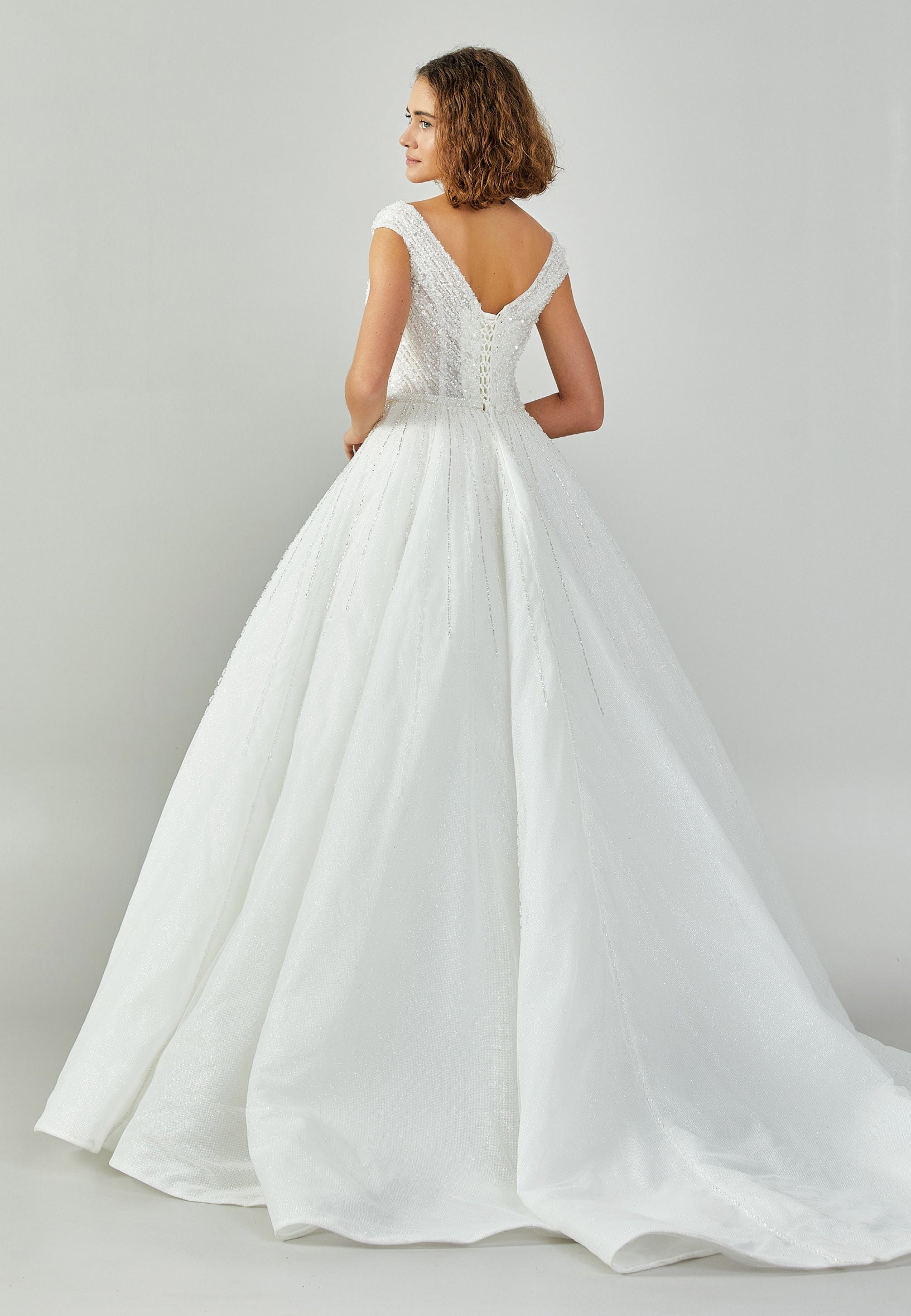 Sleeveless Maxi Tulle Regular Wedding Dress abbrabia - Wedding Dress - Istanbul Fashion Center