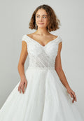 Sleeveless Maxi Tulle Regular Wedding Dress abbrabia - Wedding Dress - Istanbul Fashion Center