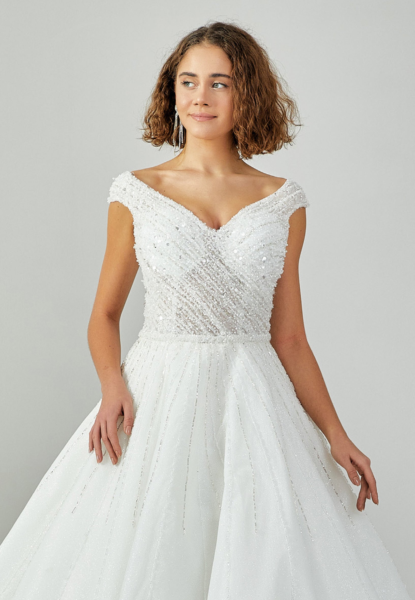 Sleeveless Maxi Tulle Regular Wedding Dress abbrabia - Wedding Dress - Istanbul Fashion Center