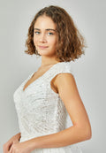 Sleeveless Maxi Tulle Regular Wedding Dress abbrabia - Wedding Dress - Istanbul Fashion Center