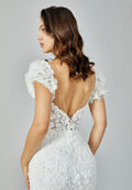 Short Sleeve Maxi Tulle Regular Wedding Dress abb223132 - Wedding Dress - Istanbul Fashion Center