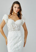 Short Sleeve Maxi Tulle Regular Wedding Dress abb223132 - Wedding Dress - Istanbul Fashion Center