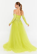 Off Shoulder Maxi Tulle A - Line Regular Prom Dress omn601 - Prom Dress - Istanbul Fashion Center