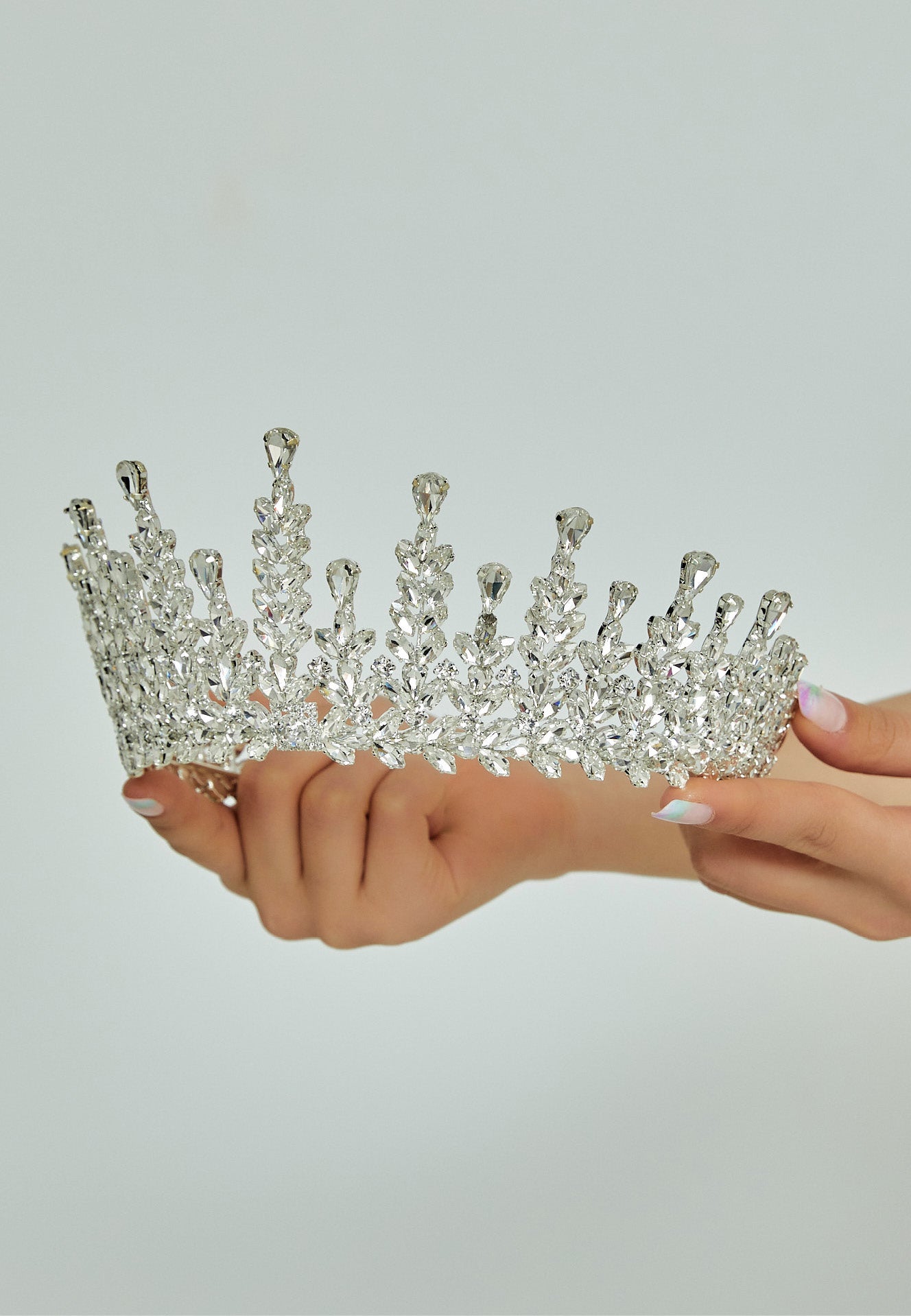 Crystal Bride Crown abat2312 - Bridal Accessories - Istanbul Fashion Center
