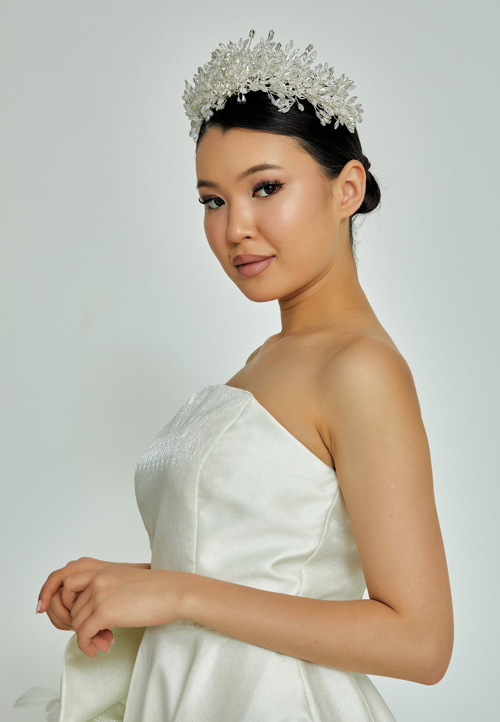 Beadwork Bride Crown abat2303 - Bridal Accessories - Istanbul Fashion Center