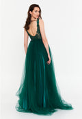 Sleeveless Maxi Tulle A - Line Regular Prom Dress aln1559 - Prom Dress - Istanbul Fashion Center