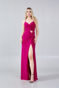 Sleeveless Maxi Lycra Bodycon Regular Evening Dress hot5103 - Evening Dress - Istanbul Fashion Center