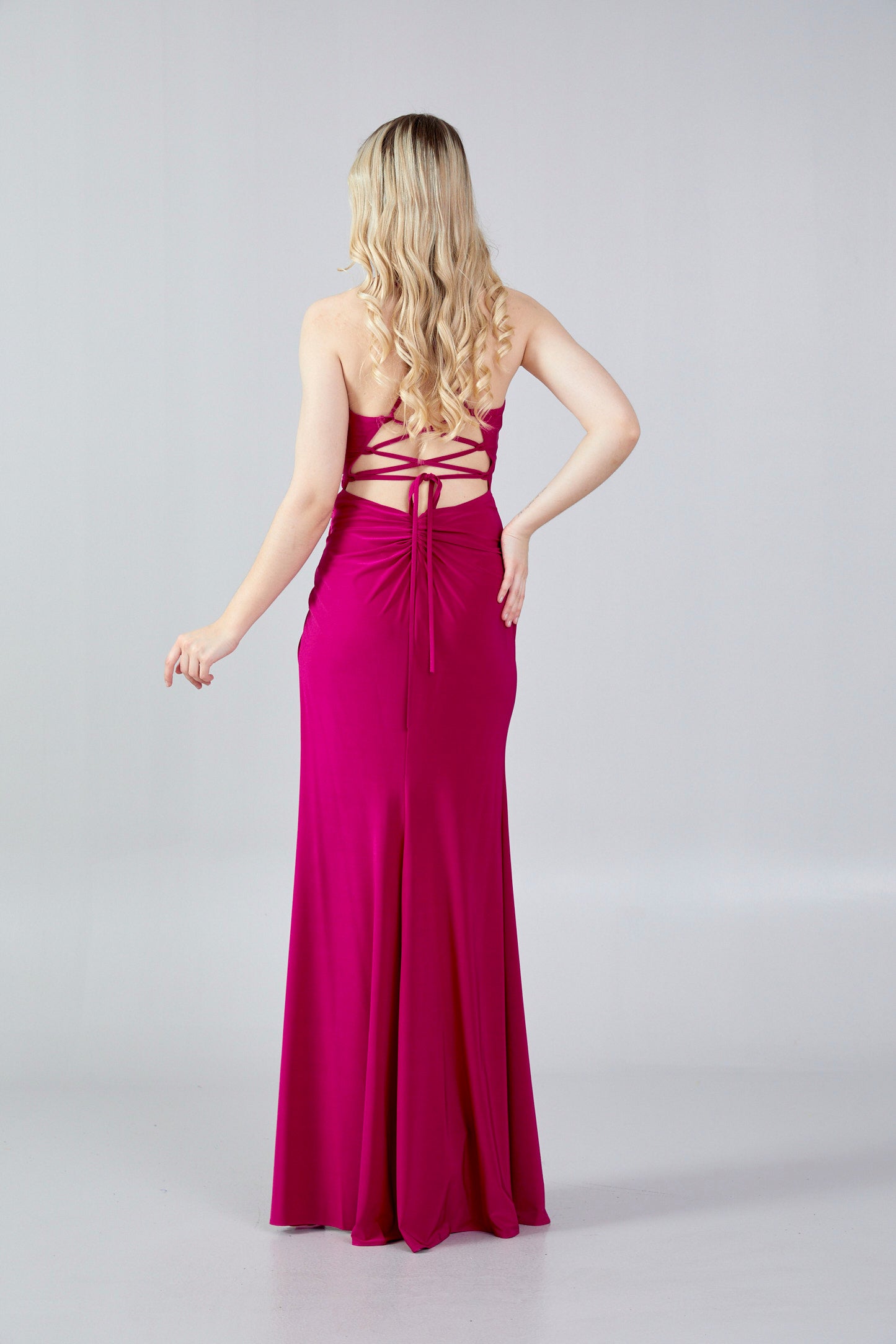 Sleeveless Maxi Lycra Bodycon Regular Evening Dress hot5103 - Evening Dress - Istanbul Fashion Center