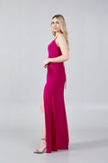 Sleeveless Maxi Lycra Bodycon Regular Evening Dress hot5103 - Evening Dress - Istanbul Fashion Center