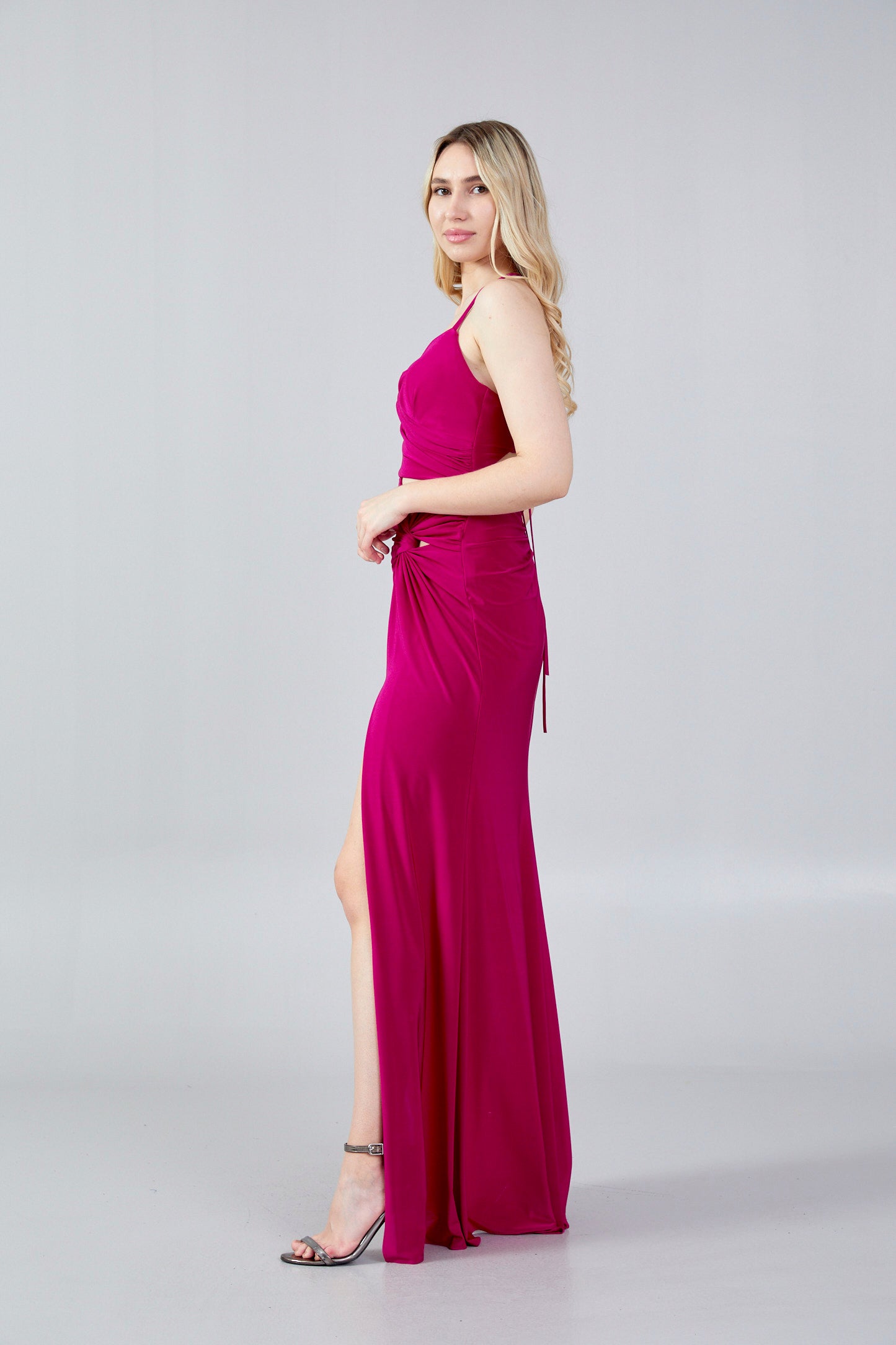 Sleeveless Maxi Lycra Bodycon Regular Evening Dress hot5103 - Evening Dress - Istanbul Fashion Center