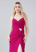 Sleeveless Maxi Lycra Bodycon Regular Evening Dress hot5103 - Evening Dress - Istanbul Fashion Center