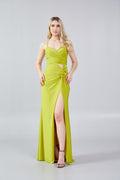 Sleeveless Maxi Lycra Bodycon Regular Evening Dress hot5103 - Evening Dress - Istanbul Fashion Center