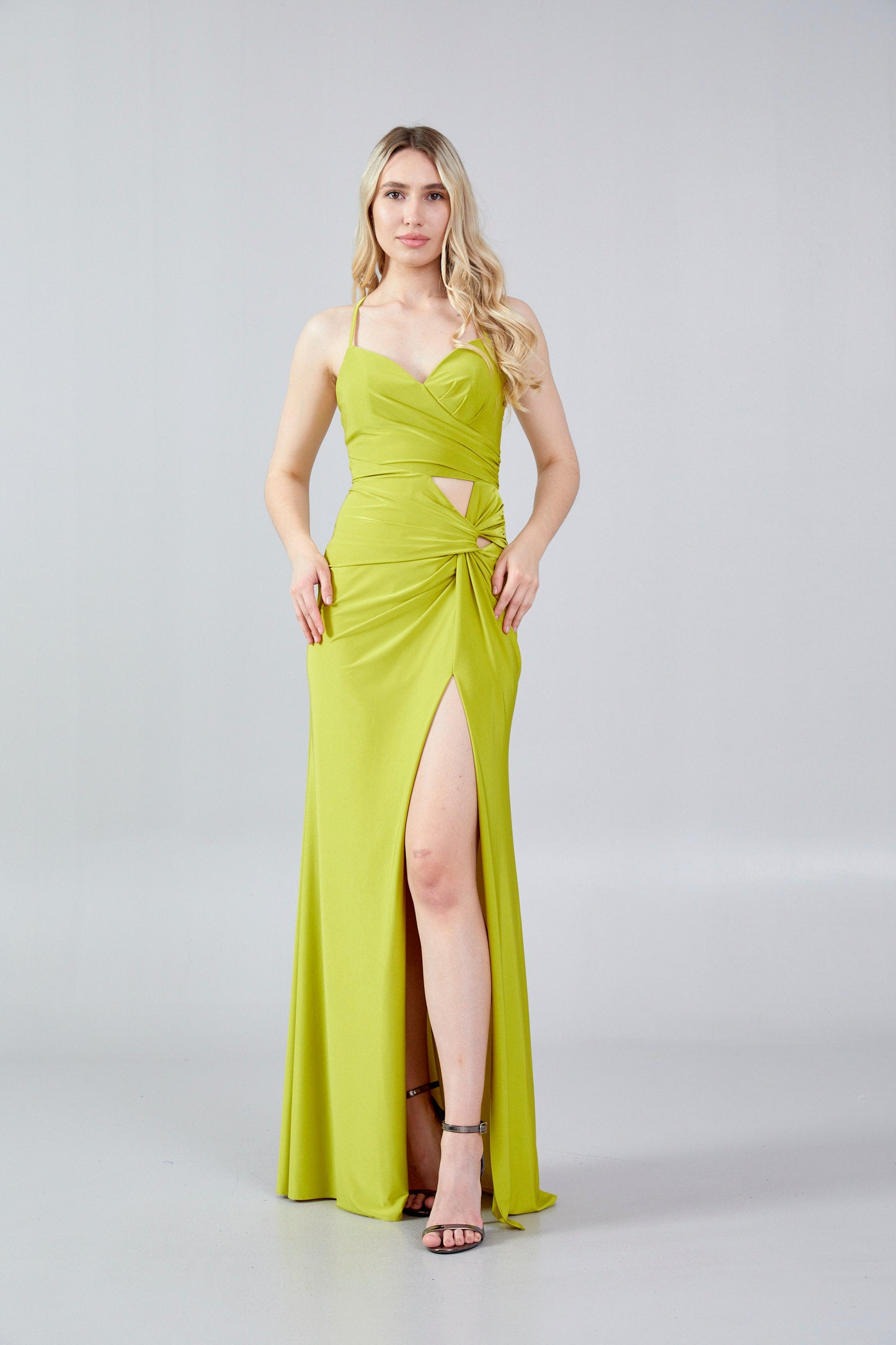 Sleeveless Maxi Lycra Bodycon Regular Evening Dress hot5103 - Evening Dress - Istanbul Fashion Center