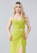 Sleeveless Maxi Lycra Bodycon Regular Evening Dress hot5103 - Evening Dress - Istanbul Fashion Center