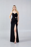 Sleeveless Maxi Lycra Bodycon Regular Evening Dress hot5103 - Evening Dress - Istanbul Fashion Center
