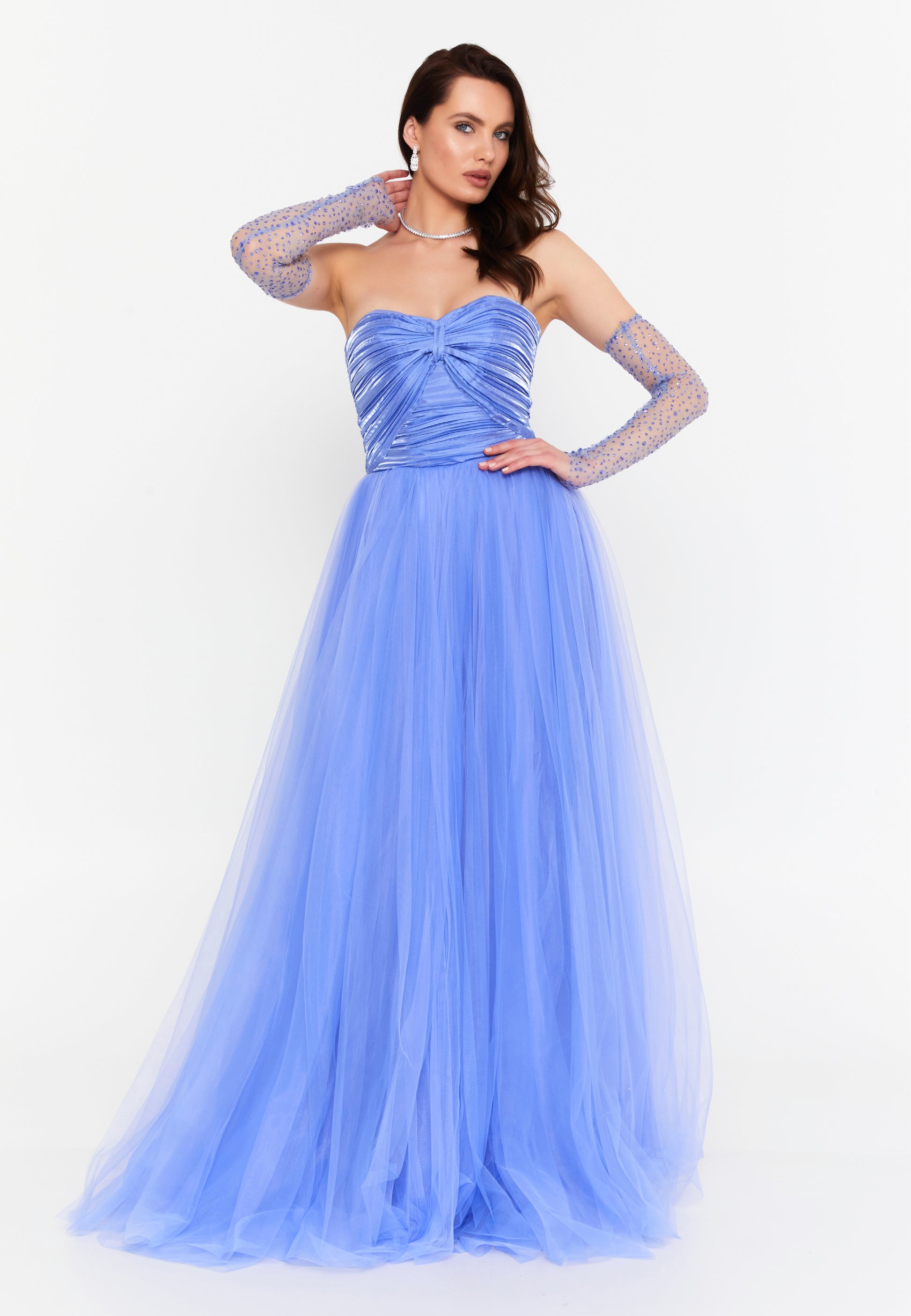 Off Shoulder Maxi Tulle A