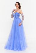 Off Shoulder Maxi Tulle A - Line Regular Prom Dress prl718 - Prom Dress - Istanbul Fashion Center