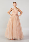 Sleeveless Maxi Tulle A - Line Plus Size Prom Dress mtn2272-1 - Prom Dress - Istanbul Fashion Center