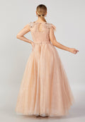 Sleeveless Maxi Tulle A - Line Plus Size Prom Dress mtn2272-1 - Prom Dress - Istanbul Fashion Center