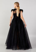 Sleeveless Maxi Tulle A - Line Plus Size Prom Dress mtn2272-1 - Prom Dress - Istanbul Fashion Center