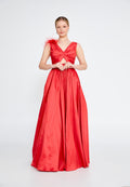 Sleeveless Maxi Polyester Column Regular Wedding Guest Dress frc8981 - Wedding Guest Dress - Istanbul Fashion Center