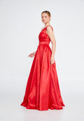 Sleeveless Maxi Polyester Column Regular Wedding Guest Dress frc8981 - Wedding Guest Dress - Istanbul Fashion Center