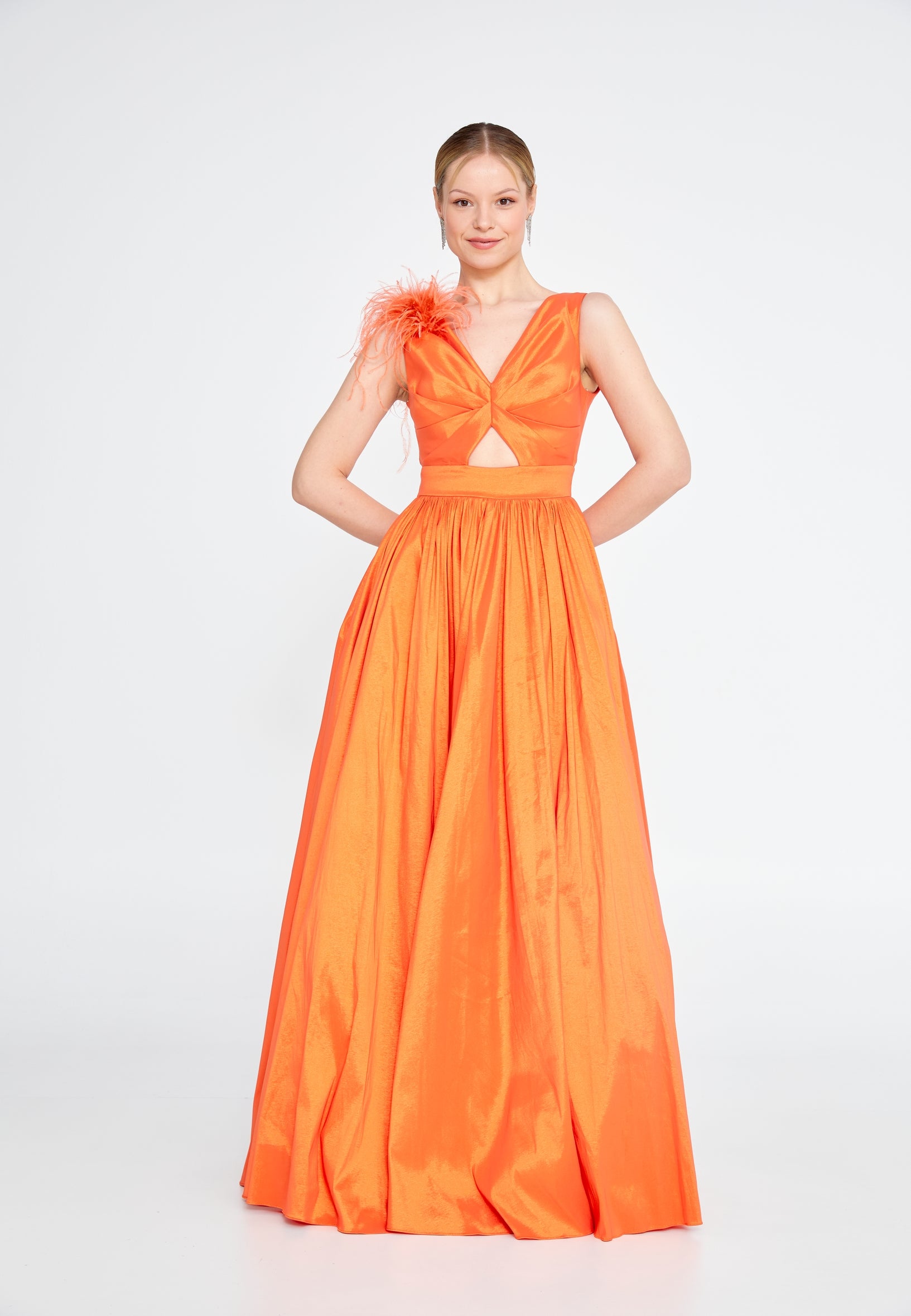 Sleeveless Maxi Polyester Column Regular Wedding Guest Dress frc8981 - Wedding Guest Dress - Istanbul Fashion Center