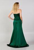 Strapless Maxi Satin Mermaid Regular Wedding Guest Dress aln1424 - Wedding Guest Dress - Istanbul Fashion Center