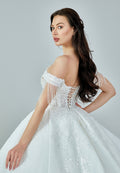 Sleeveless Maxi Tulle Regular Wedding Dress abb23028 - Wedding Dress - Istanbul Fashion Center