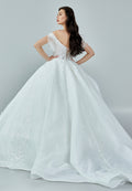Sleeveless Maxi Tulle Regular Wedding Dress abb23028 - Wedding Dress - Istanbul Fashion Center