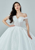 Sleeveless Maxi Tulle Regular Wedding Dress abb23028 - Wedding Dress - Istanbul Fashion Center
