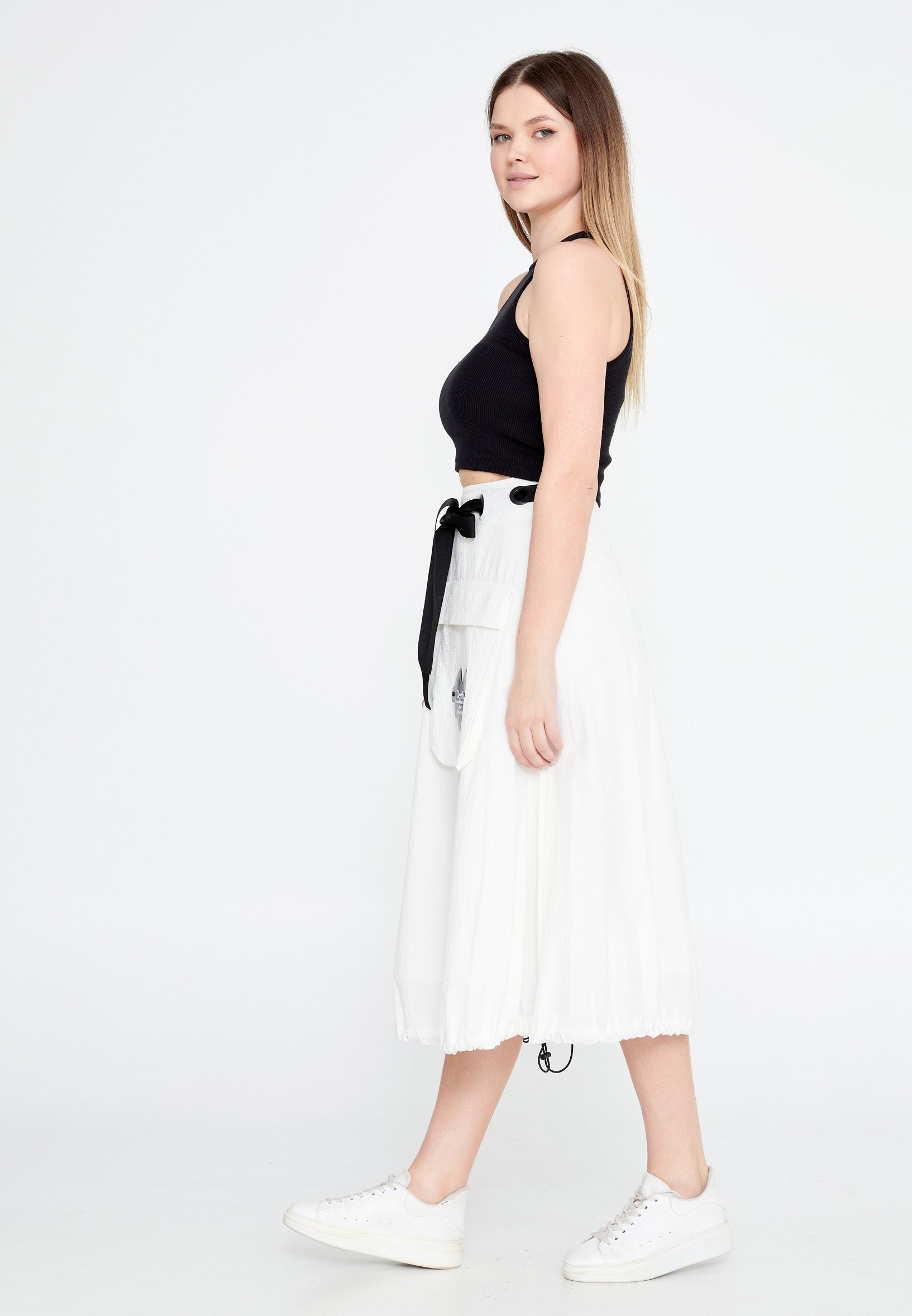 Midi Solid Color Regular Skirt ber23y3120 - Skirt - Istanbul Fashion Center