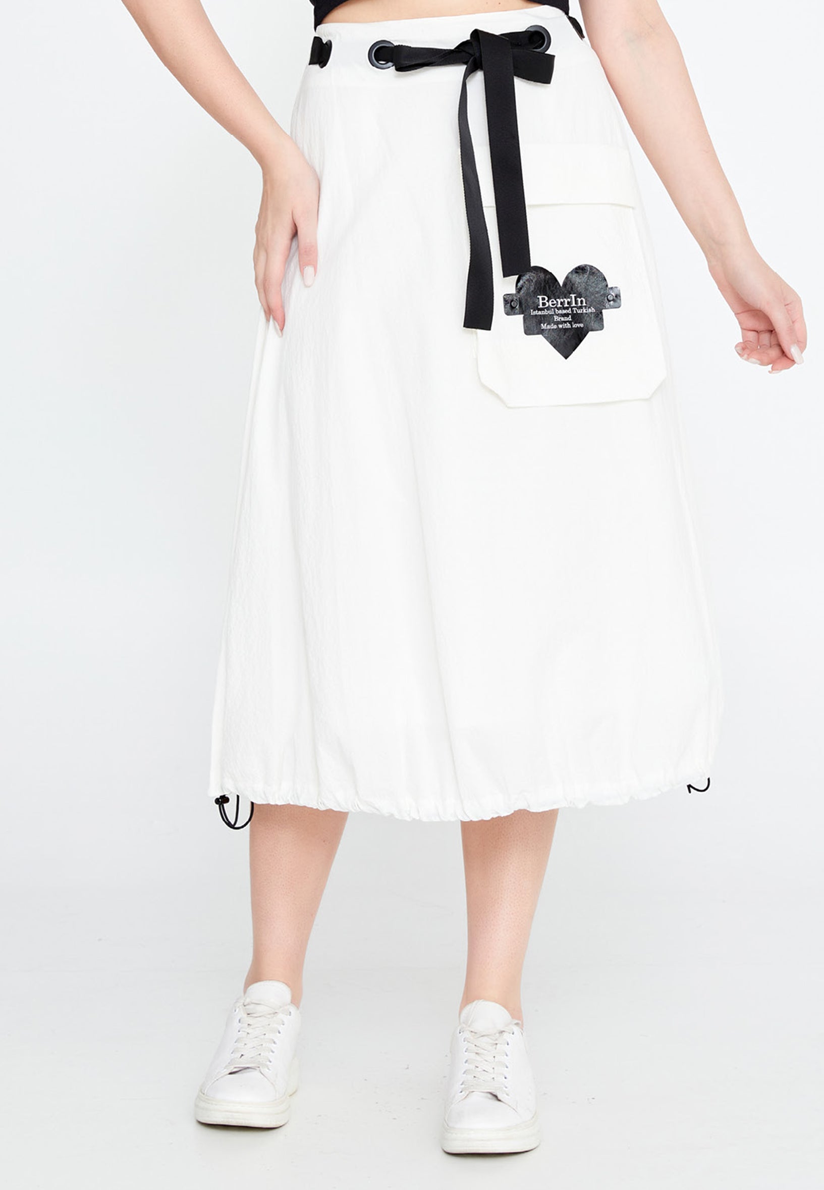 Midi Solid Color Regular Skirt ber23y3120 - Skirt - Istanbul Fashion Center