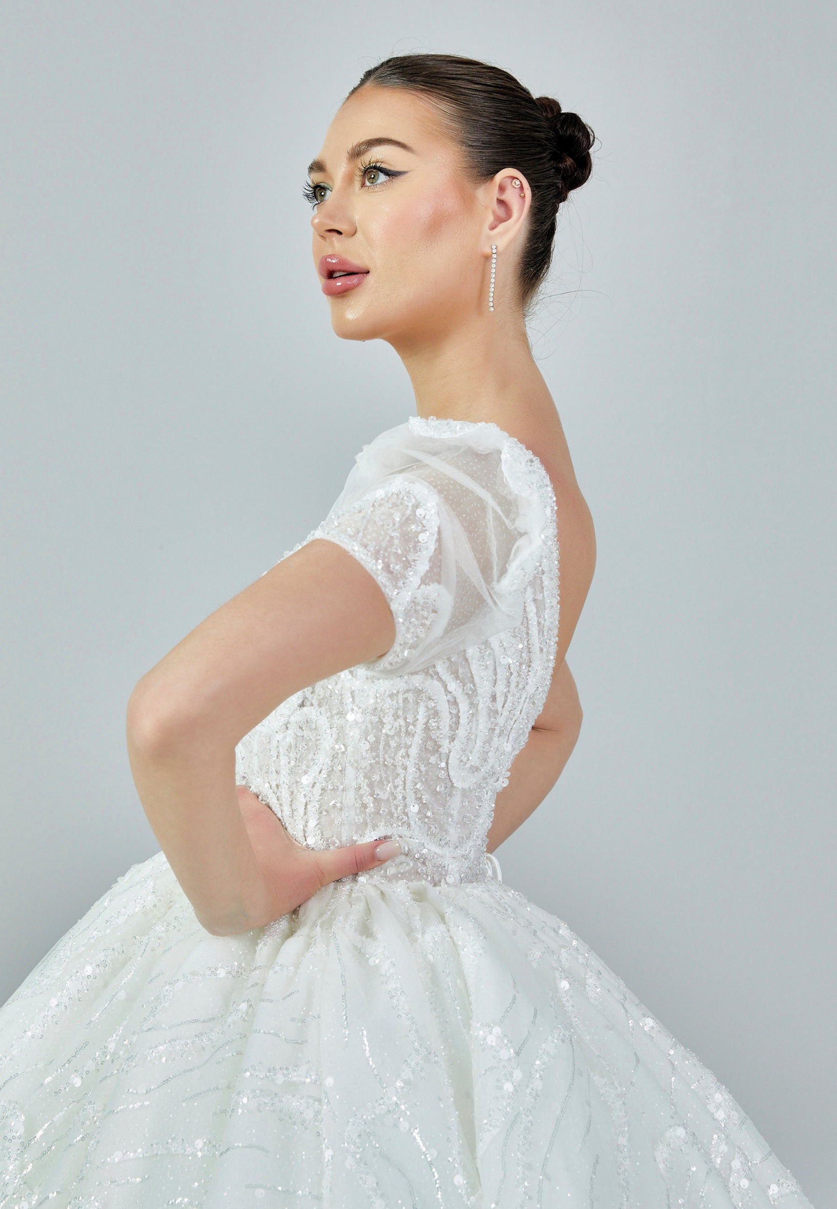 maxi dress with short sleeves for wedding Ever-Pretty V-Neck High-Low Cocktail Dress with Short Sleeves