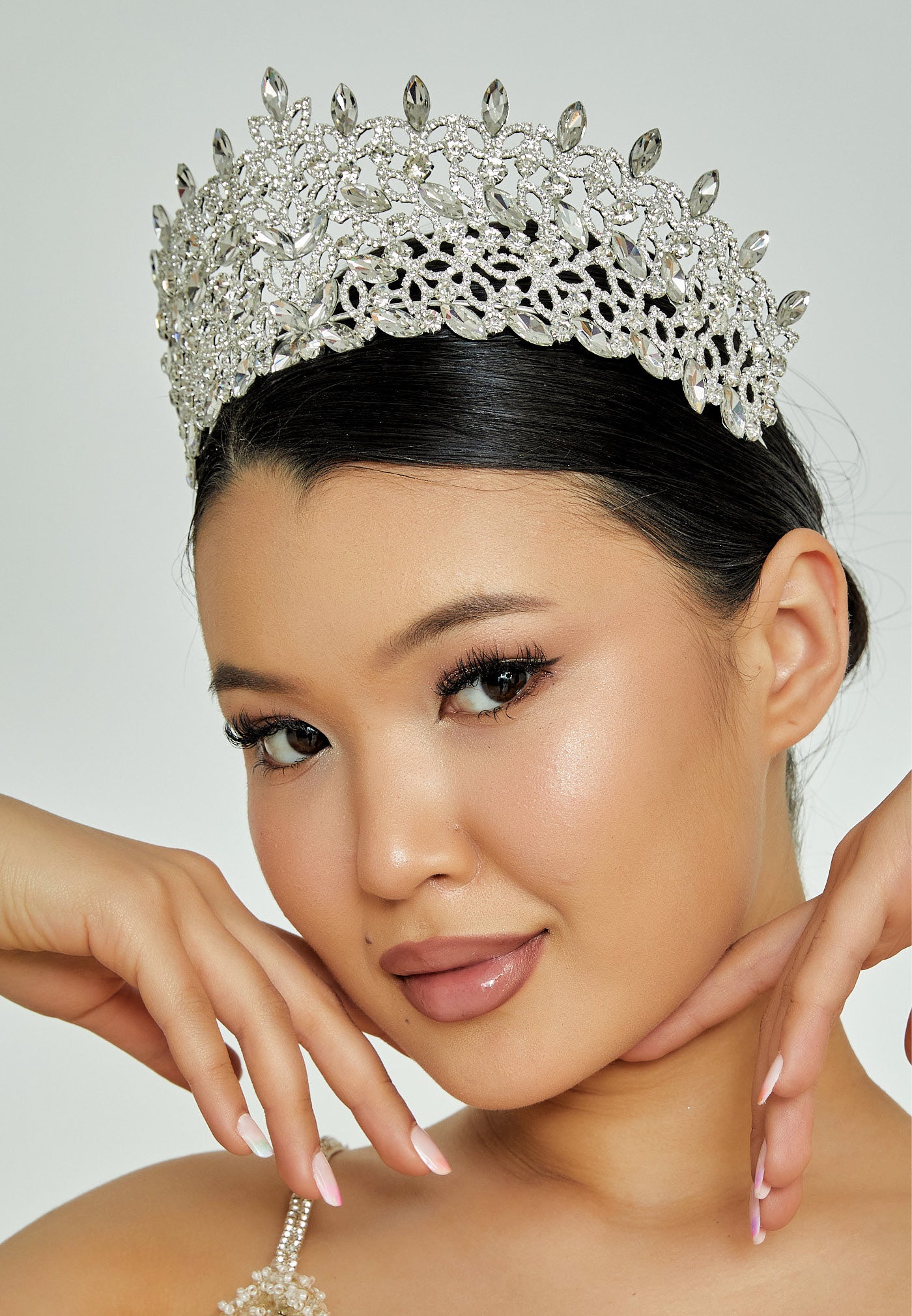 Crystal Bride Crown abbt010-1 - Bridal Accessories - Istanbul Fashion Center