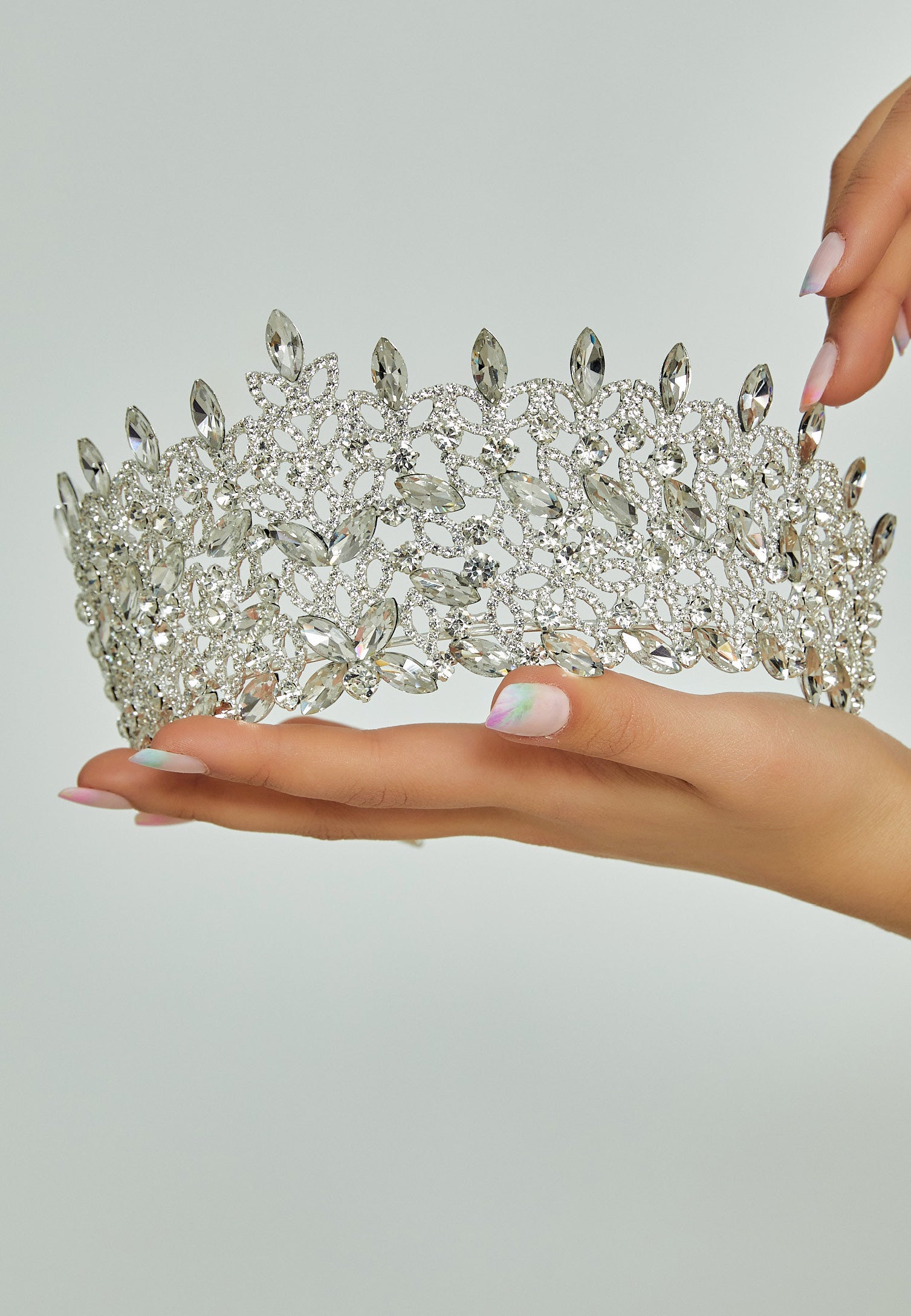 Crystal Bride Crown abbt010-1 - Bridal Accessories - Istanbul Fashion Center