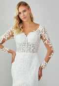 Long Sleeve Maxi Tulle Regular Wedding Dress abb23043 - Wedding Dress - Istanbul Fashion Center