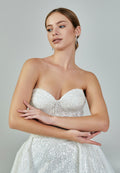 Strapless Maxi Sequin Regular Wedding Dress abb23047 - Wedding Dress - Istanbul Fashion Center
